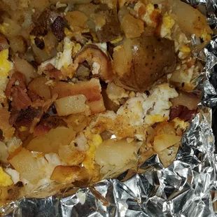 a close up of a burrito