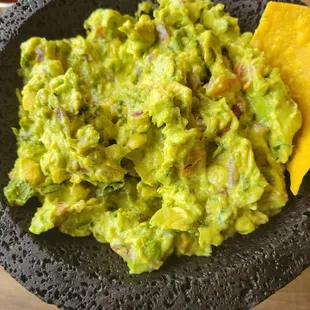 Homemade Quac even the side order is just like this fresh not just mashed avocado like most places when u order a small side of Quac!