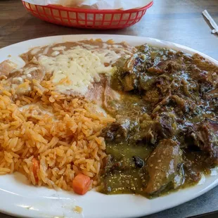 Chili Verde plate