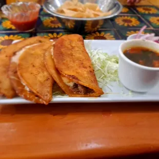 My birria tacos. They're not on the menu; it's listed on the special board.