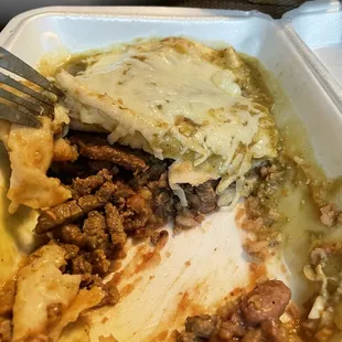 Lots of carne asada in the wet burrito yum!