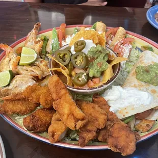 This plate is amazing $25...something  The fajita was sooo good  Scrimp had lots of garlic favor .