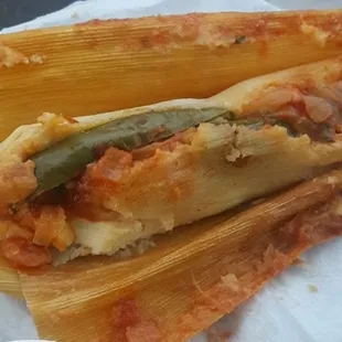 Tamal de Rajas con Queso