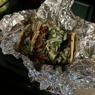 Two Al pastor and two asada