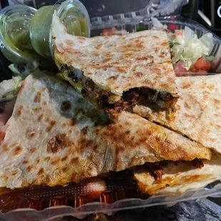 Chorizo quesadilla.