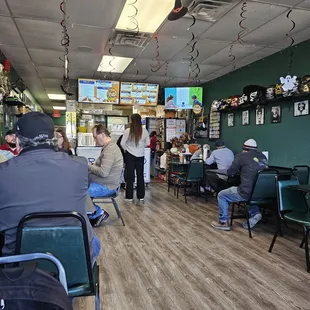 people sitting at tables