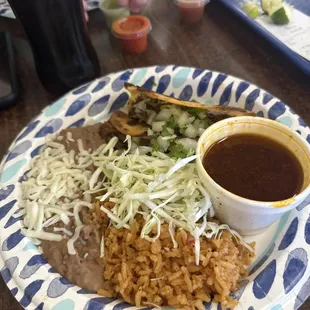 Quesobirria Taco Plate