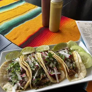 Carnitas Taco, Chorizo Taco, Lengua Taco, Barbacoa Taco