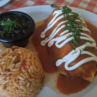 Chile Relleno (stuffed with ground beef)