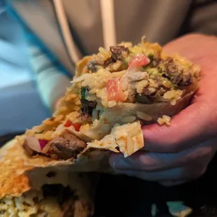 Steak burrito w/ avocado