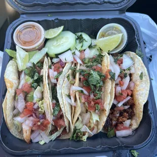 Chicken and chorizo tacos!