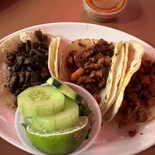 Pastor and asada tacos
