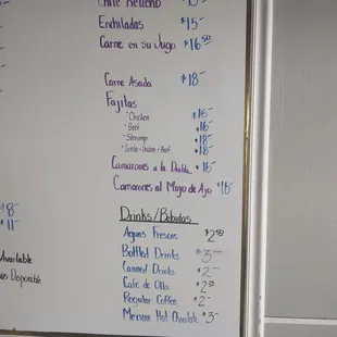 Menu, part 2