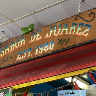 a sign for a mexican restaurant