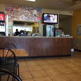 a view of the inside of a restaurant