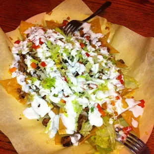 Krazykorean: Carne Asada Nachos were awesome.