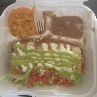 AuuuMazing! Chicken Chimi with rice and beans