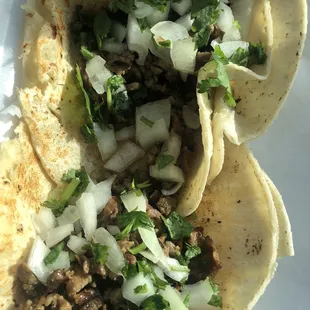 two tacos on a plate