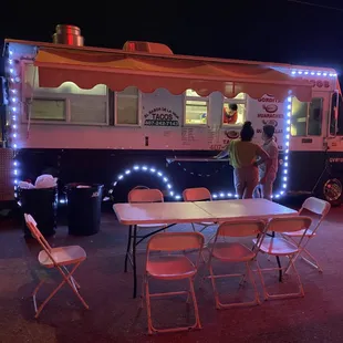 Food truck / outside sitting area