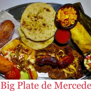 a plate of mexican food