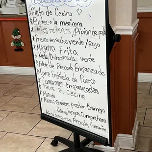 a sign in a restaurant