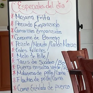 a sign in a restaurant