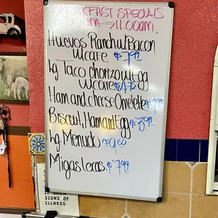 Daily special board