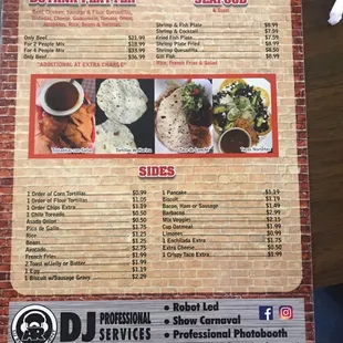the menu