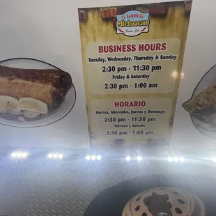 Actual Hours (Yelp had this and address incorrect)