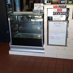 1 salsa per 2 tacos. No chips &amp; salsa w/ Taco nor Tamale specials