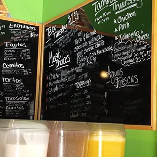 Tamale Thursday. $1.10/each. No salsa. Upcharge 3/$1 Taco Tuesday $1.50/each