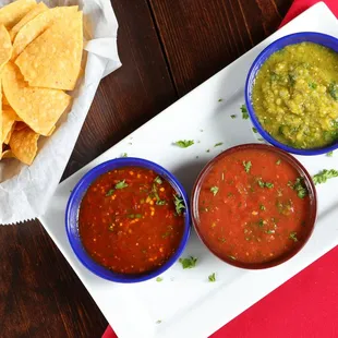 Pick three chips and salsa