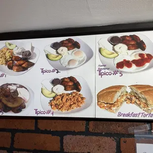 a variety of food items