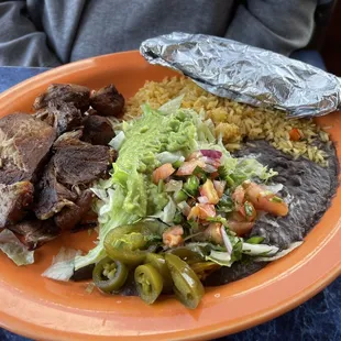Delicious carnitas dinner plate $13