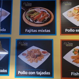 a variety of food items