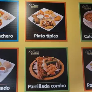 a variety of food items