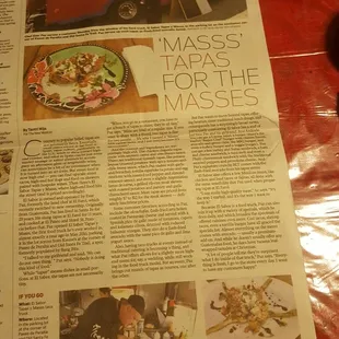 sushi and sashimi, menu