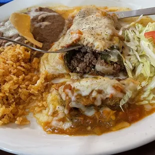 Chili relleno plate