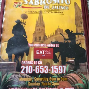 Hours and delivery #