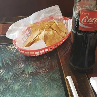 Mexican Coke and chips