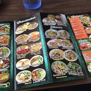 sushi and sashimi, menu
