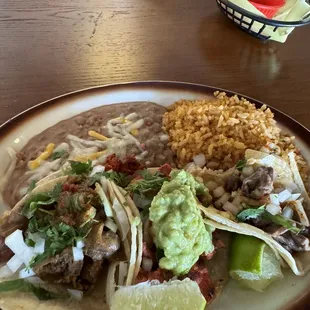 3 Trio Taco Plate Combination Plate