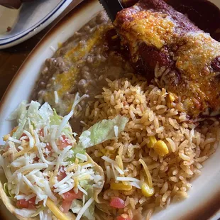 1 Hard Shell Taco &amp; 1 Enchilada Combination Plate