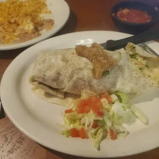 This is the Green Chicharron burrito I have been looking for a great spot for a year and found my spot.. bomb bomb