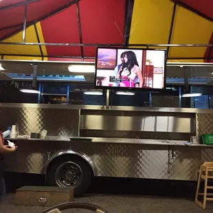 a woman ordering food