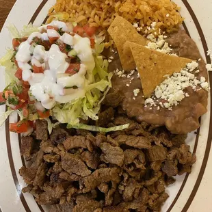 Carne asada plate