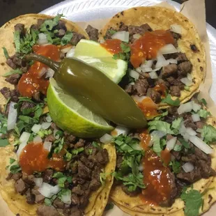 Tacos de Asada! Yummy!