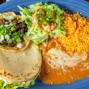 Combo with taco and gordita