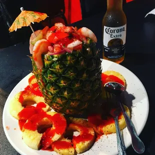 Delicious but beware this has raw shrimp in it.