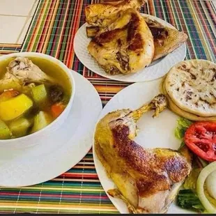 Sopa de pollo asado!!